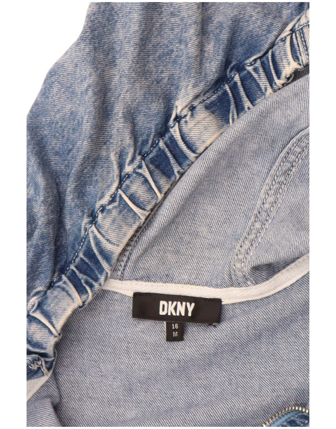 Giacca in denim con pullover grafico per ragazzi DKNY 15-16 anni in cotone blu medio