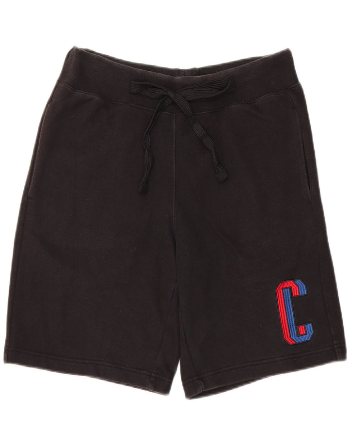 Pantaloncini sportivi grafici da uomo Champion piccoli in cotone nero