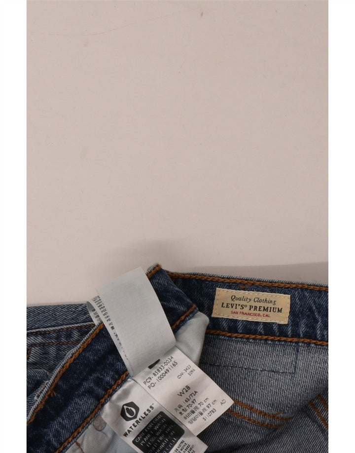 Pantaloncini di jeans Levi's 501 da donna W28 cotone blu medio