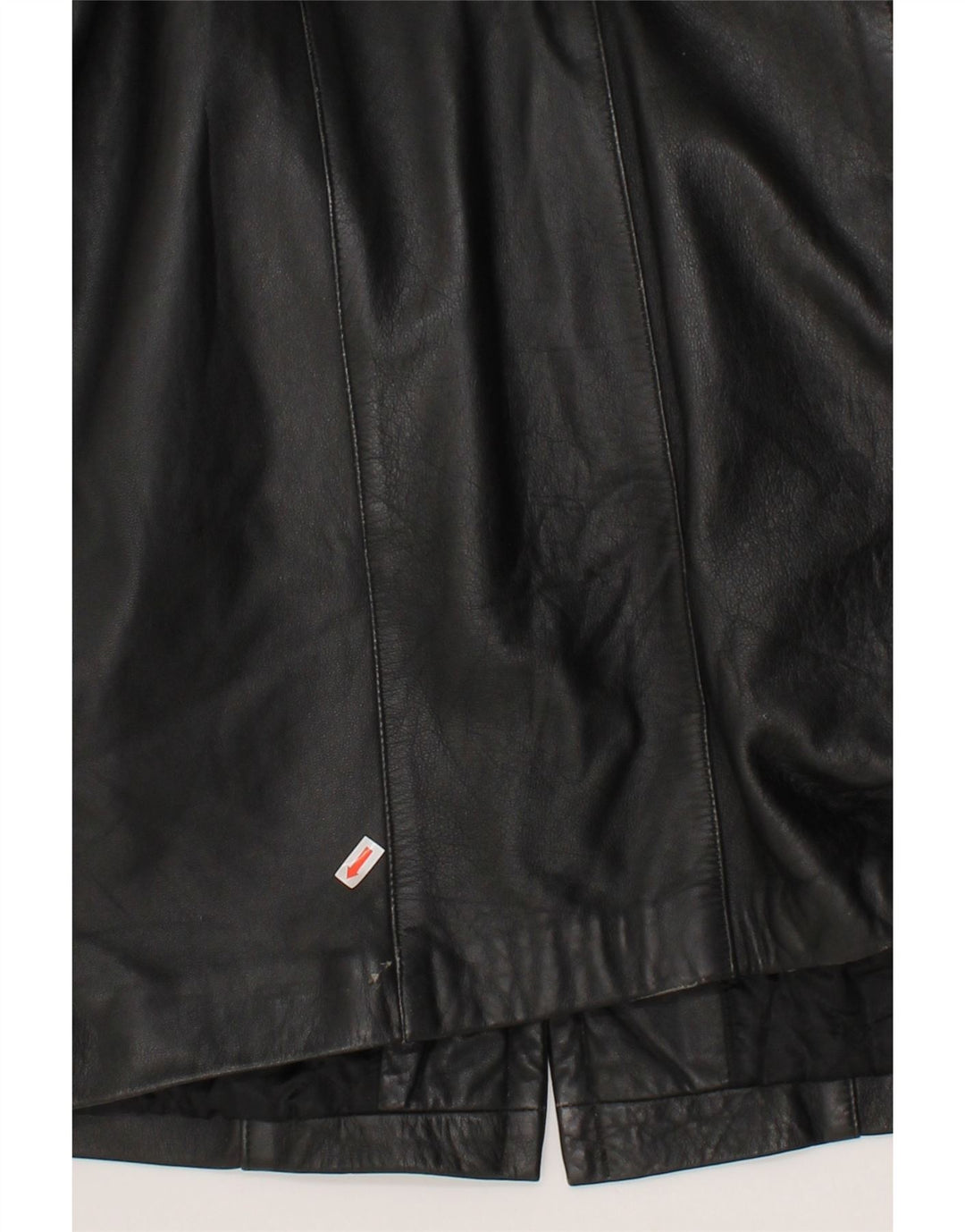 VINTAGE Womens Leather Coat UK 14 Medium Black Leather Vintage Vintage and Second-Hand Vintage from Messina Hembry 