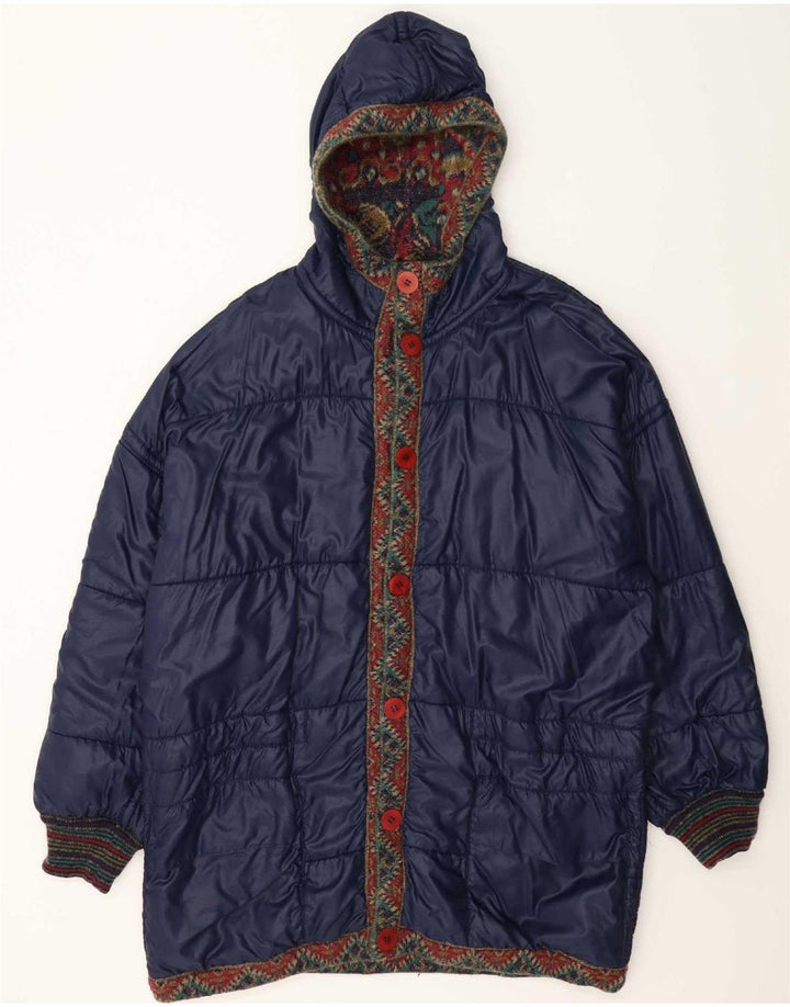 Giacca reversibile vintage da uomo con motivo astratto UK 42 XL multicolore