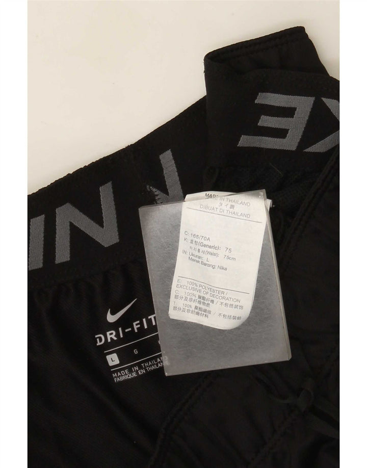Pantaloncini sportivi Nike Dri Fit da donna UK 16 Large Nero Poliestere
