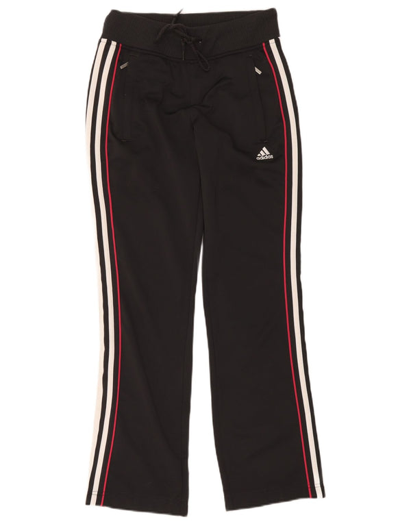 Pantaloni della tuta da donna Adidas UK 10 piccoli poliestere nero