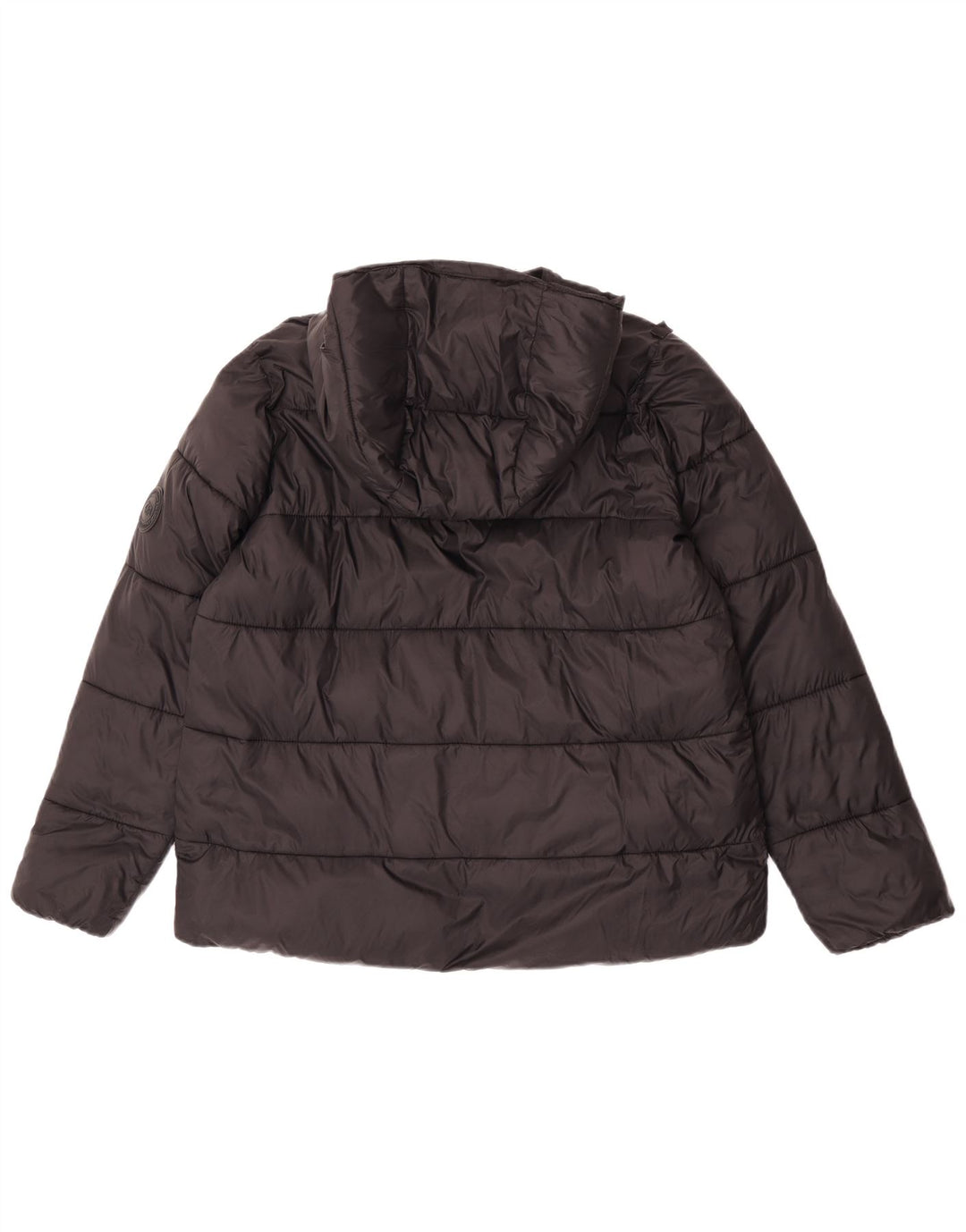 Giacca imbottita con cappuccio da donna Zara UK 14 nylon nero medio