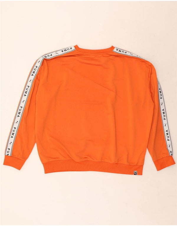 Felpa grafica da donna Puma Jumper UK 20 2XL Orange Colourblock