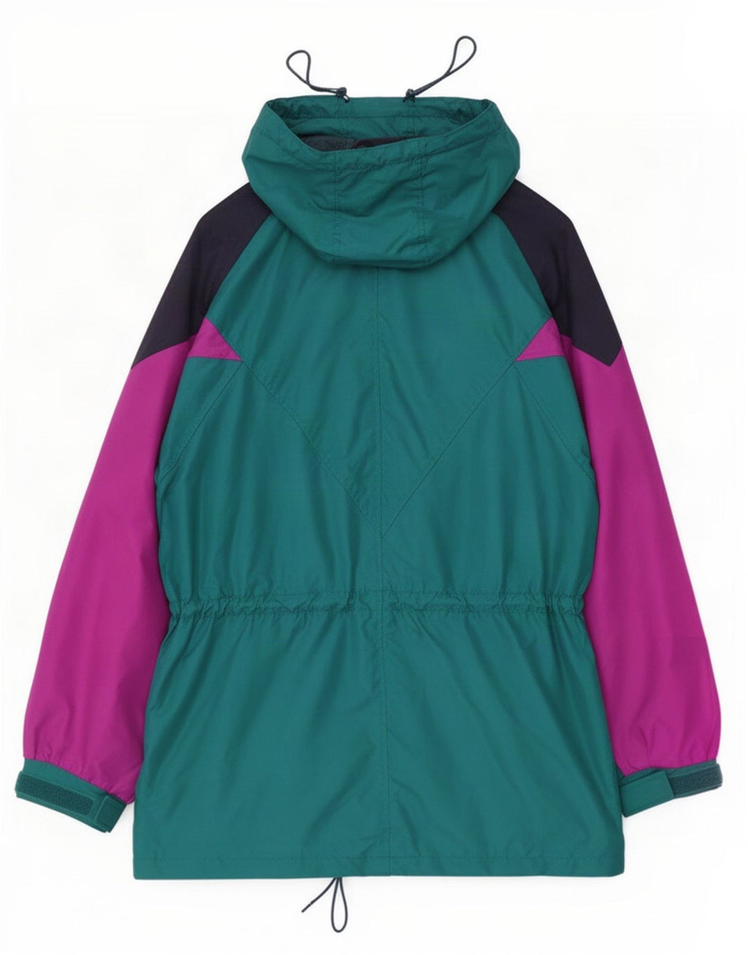 Giacca antipioggia oversize con cappuccio da donna Columbia UK 14 Colorblock verde medio