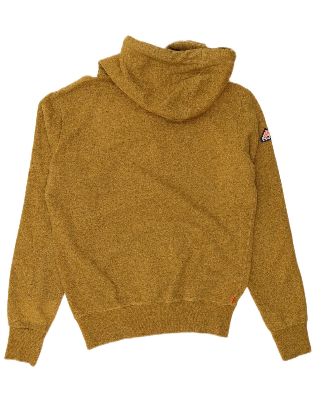 Maglione con cappuccio ampio con grafica da uomo SUPERDRY piccolo in cotone giallo