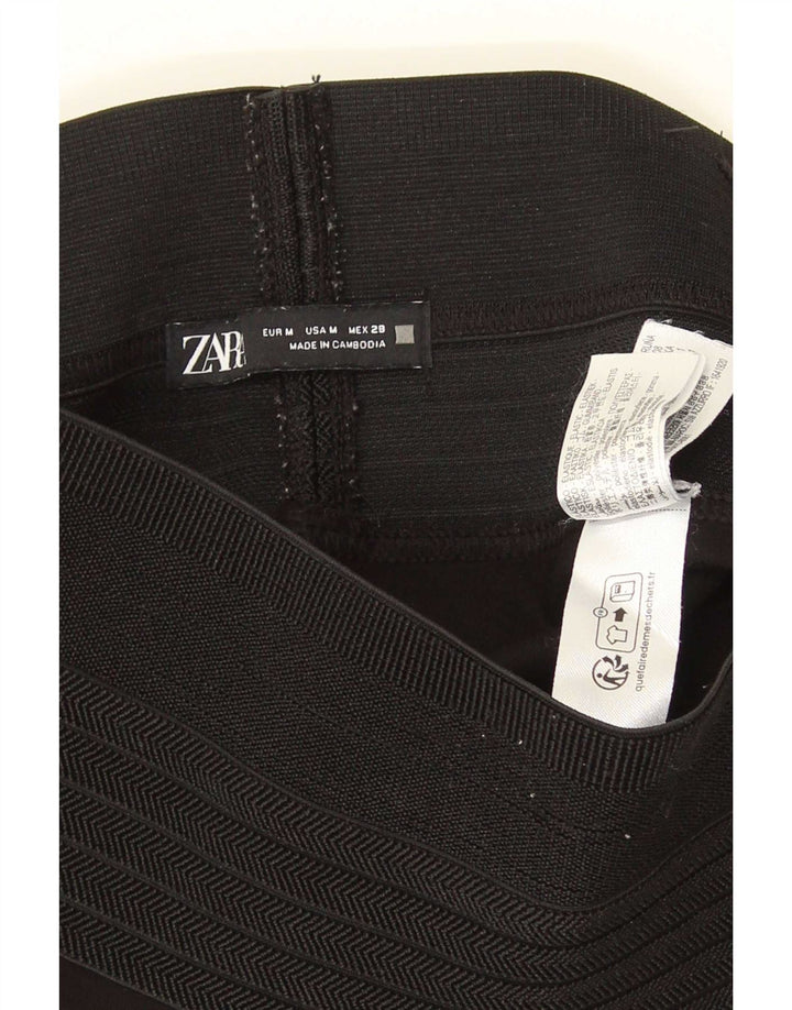 Leggings a vita alta da donna Zara in poliestere nero medio