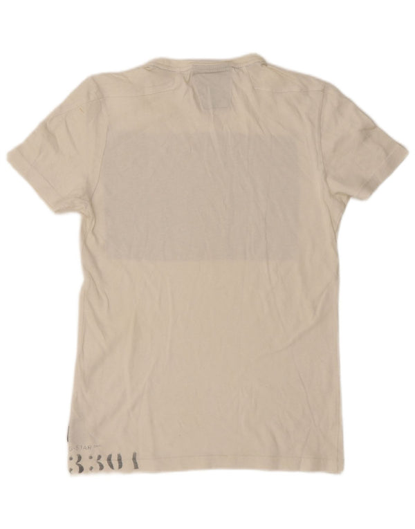T-shirt grafica da donna G-Star Top UK 14 Large White Colourblock Cotton