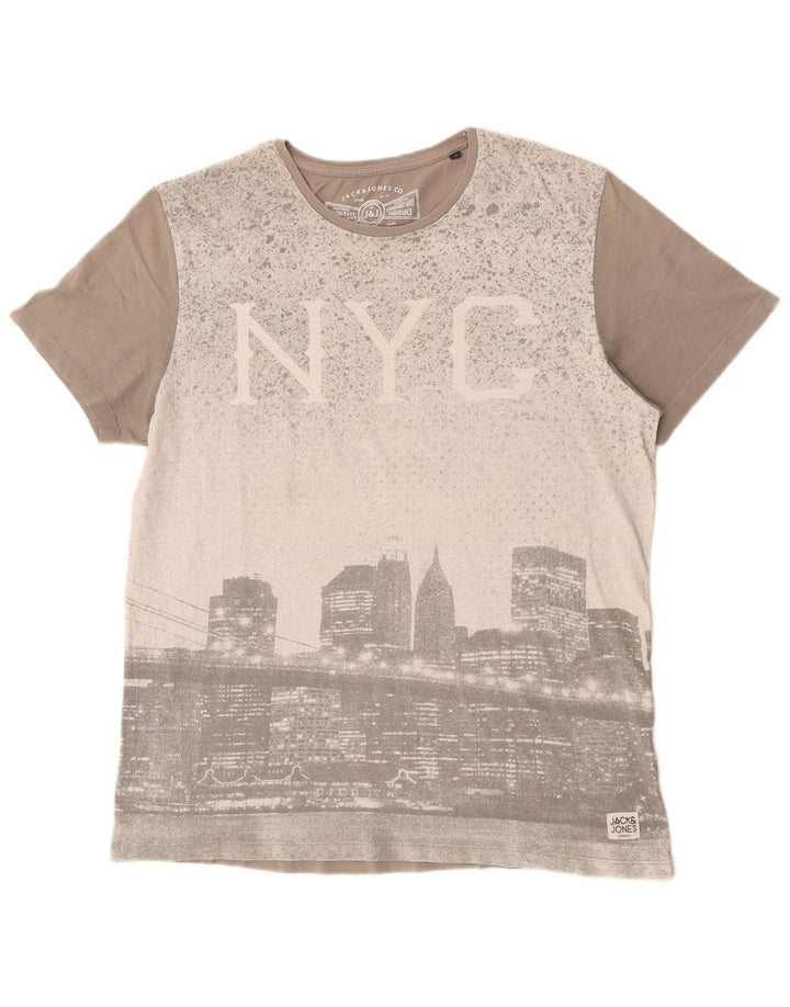 T-shirt grafica da uomo Jack & Jones Top XL Grigia