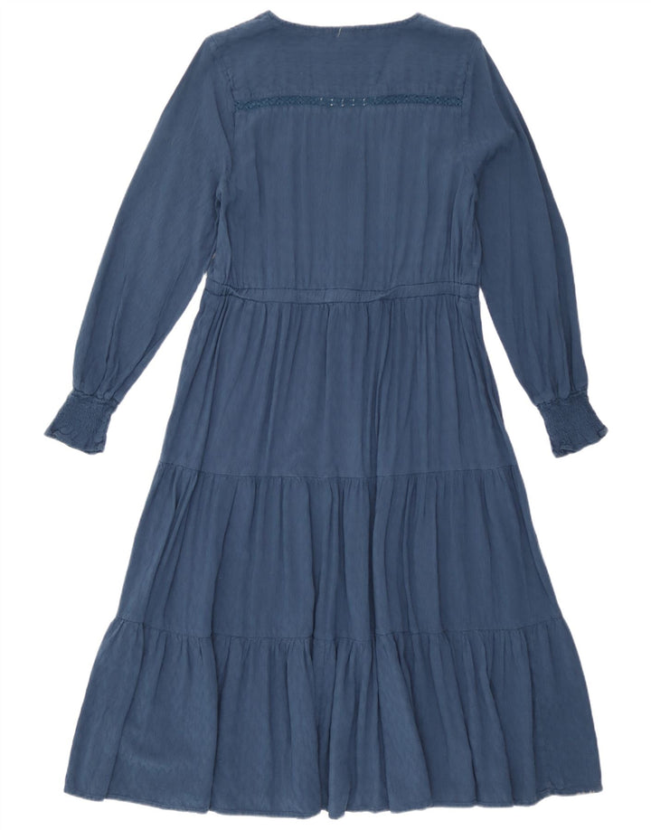 Abito a strati a maniche lunghe da donna White Stuff UK 12 Viscosa blu medio