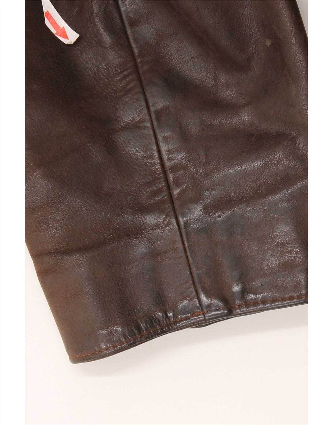 Giacca in pelle vintage da uomo UK 36 piccola marrone