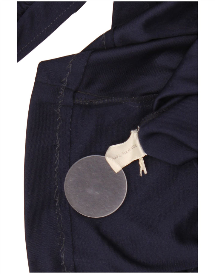Abito a trapezio da donna VINTAGE UK 8 piccolo poliestere blu navy