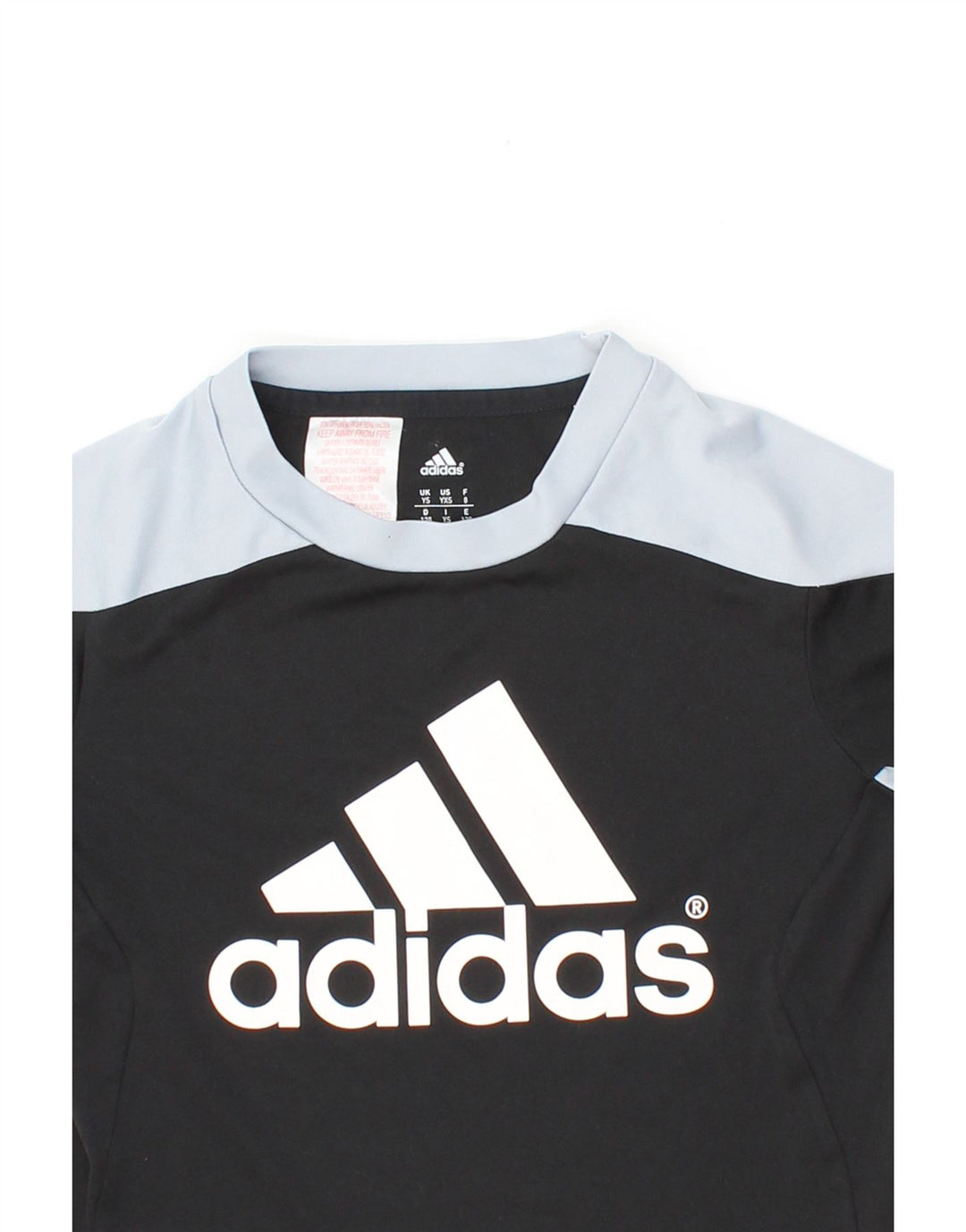 ADIDAS Boys Climalite Graphic T-Shirt Top 7-8 Years Small Black Vintage Adidas and Second-Hand Adidas from Messina Hembry 