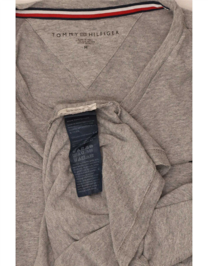 T-shirt da uomo a maniche corte con vestibilità regolare Tommy Hilfiger Top in cotone grigio medio