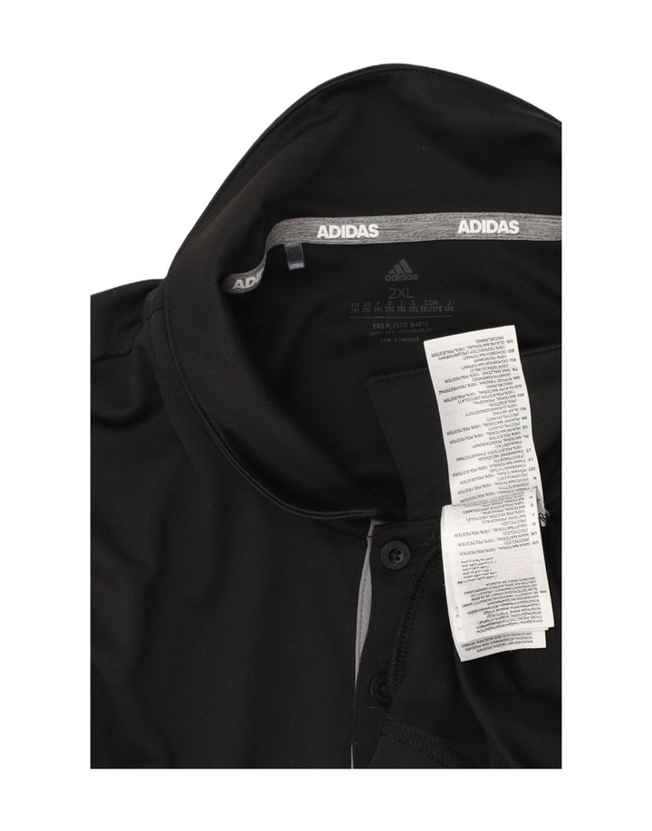 Polo Adidas Aeroready da uomo 2XL poliestere nero