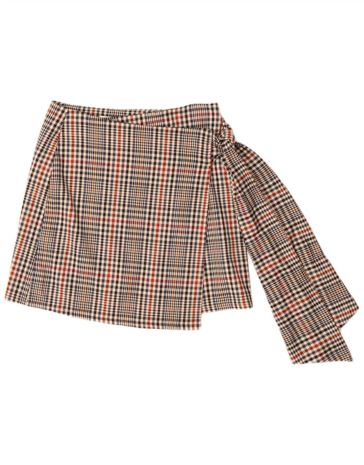 Gonna avvolgente da donna HAVEONE media W28 poliestere a quadri multicolore
