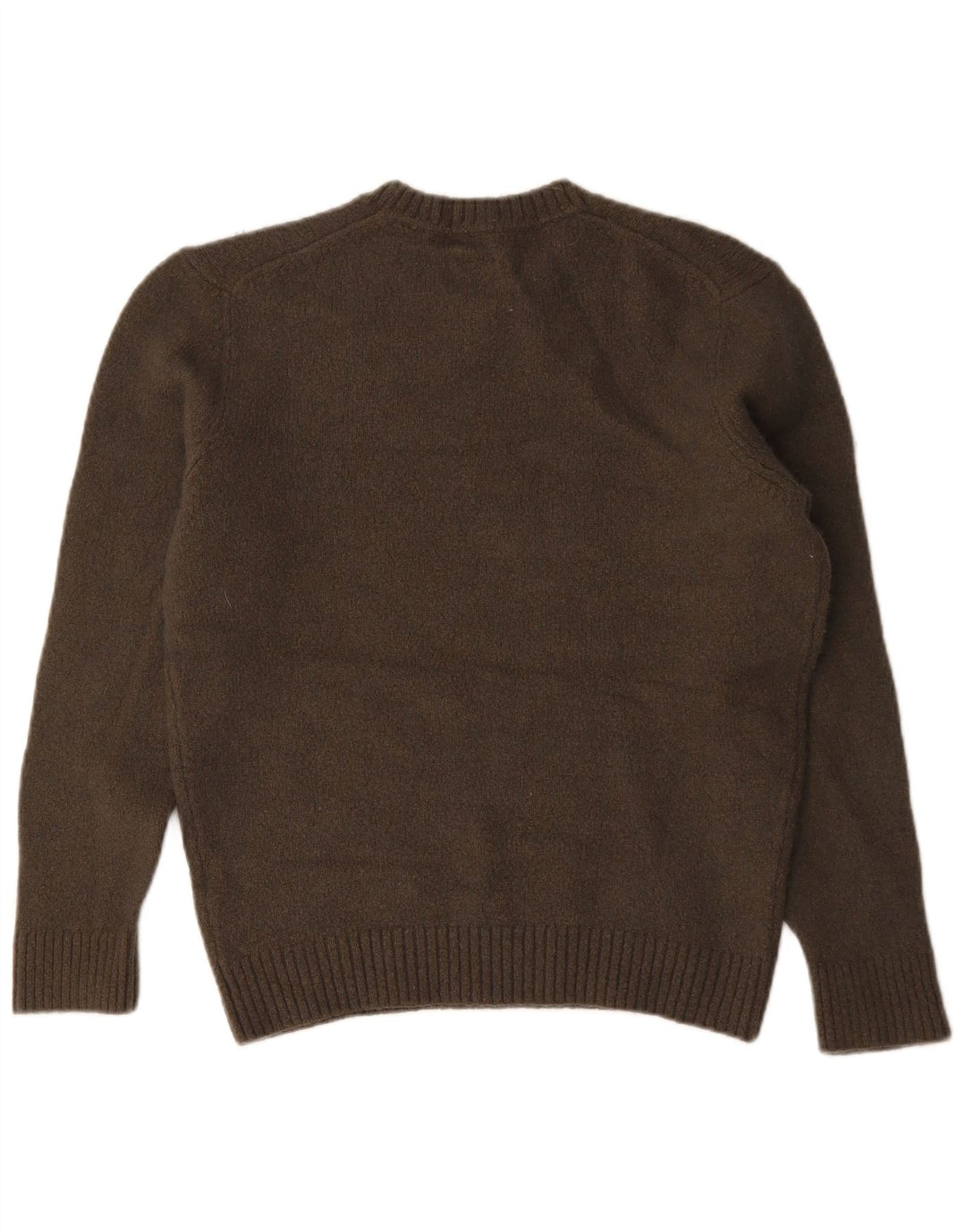Maglione maglione girocollo da donna Massimo Dutti UK 16 grande lana marrone