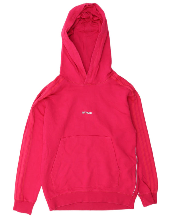 Maglione con cappuccio vestibilità ampia Adidas da uomo 2XS cotone rosa