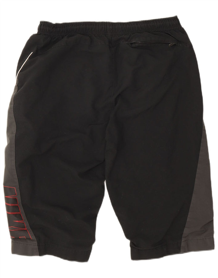 Pantaloncini sportivi Nike da uomo con grafica grafica, colore nero medio, poliestere color block