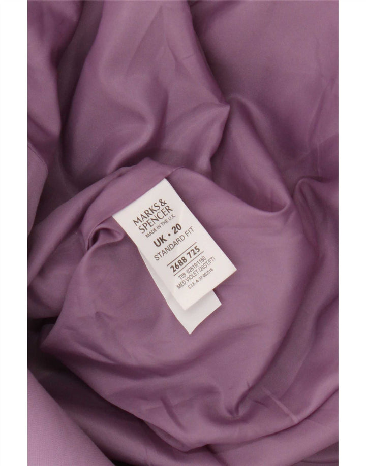 Giacca blazer standard a 2 bottoni Marks & Spencer da donna UK 20 2XL Lilla