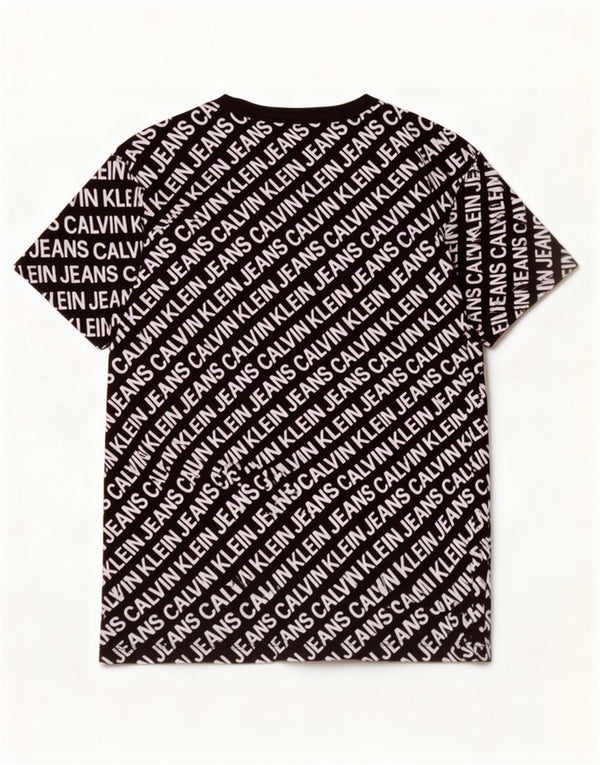 Maglietta grafica da uomo Calvin Klein Jeans Top piccola in cotone nero