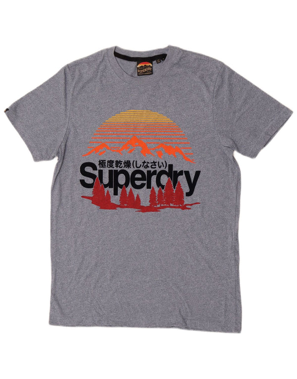 T-shirt grafica da uomo Superdry Top Small in cotone blu