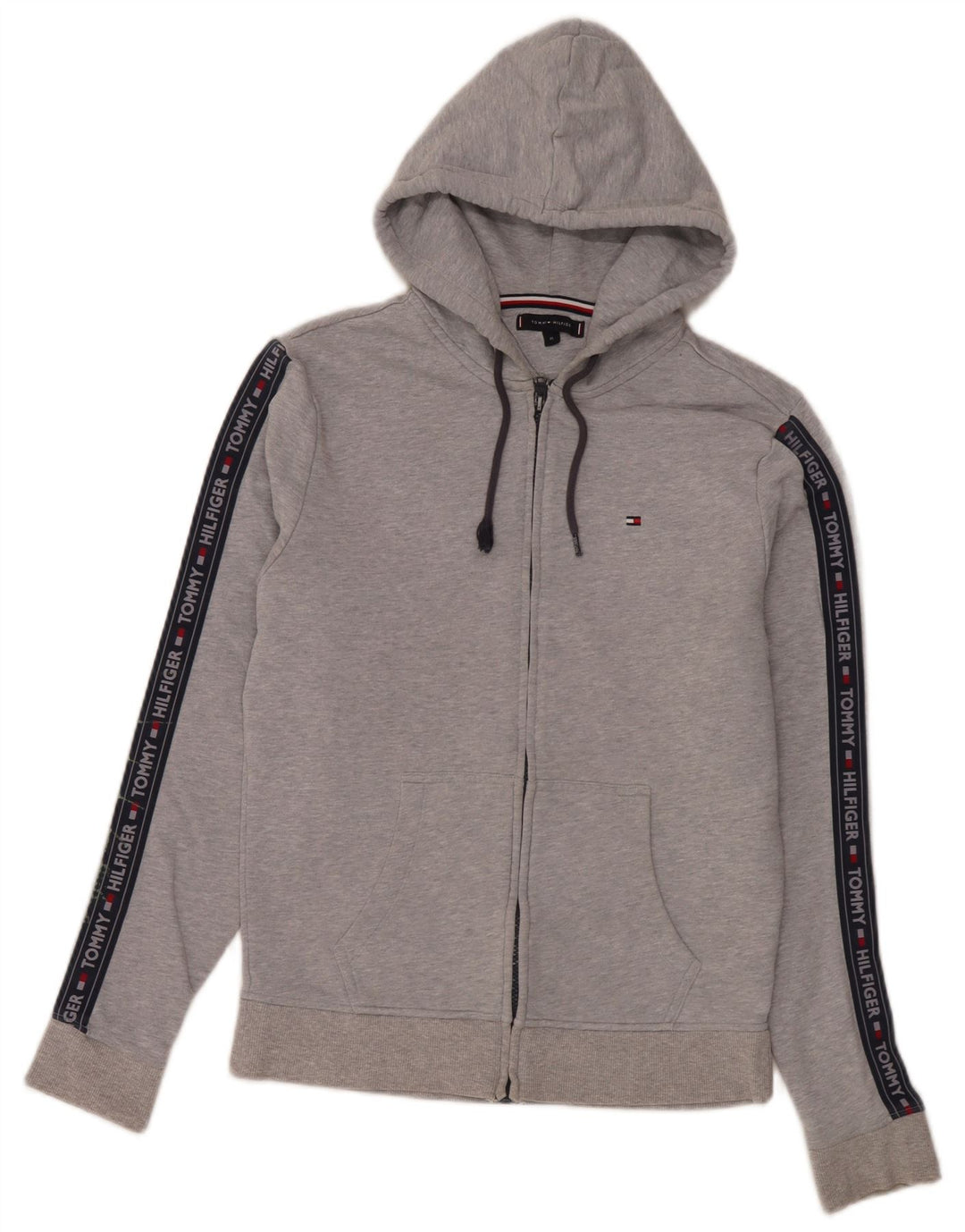 Tommy Hilfiger Uomo Felpa con cappuccio grafica con zip Colore grigio medio