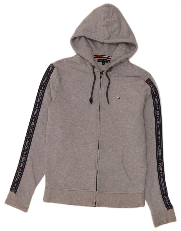 Tommy Hilfiger Uomo Felpa con cappuccio grafica con zip Colore grigio medio