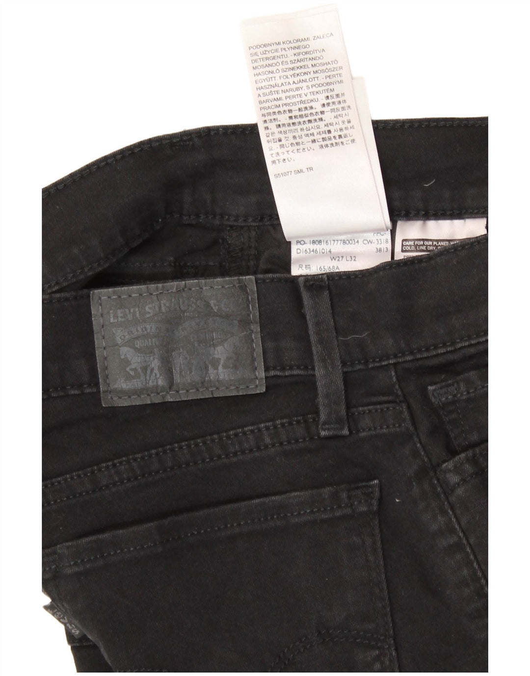 LEVI'S Womens 710 Super Skinny Jeans W27 L32 Grey Cotton