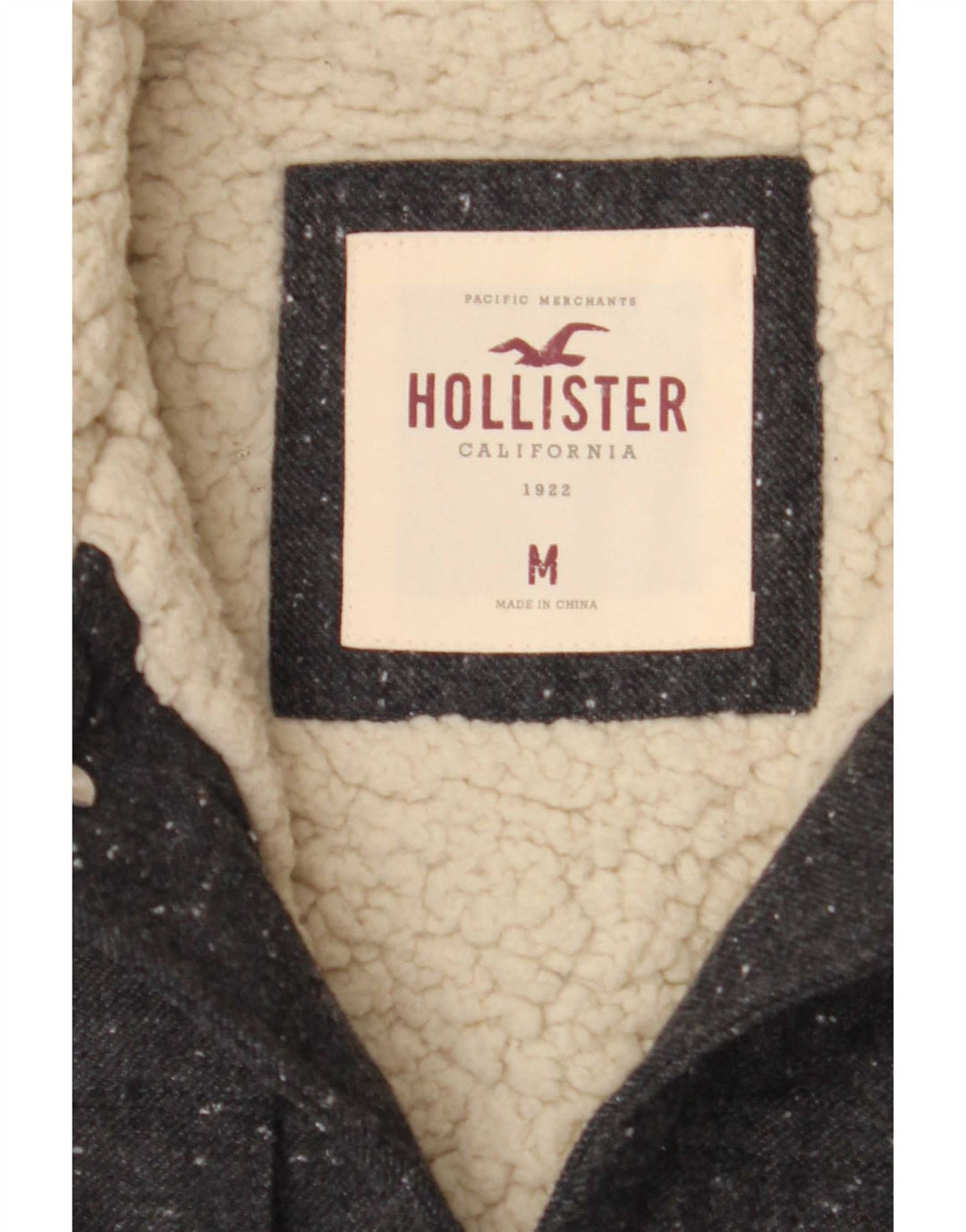 Giacca Sherpa da uomo Hollister UK 38 Poliestere grigio medio