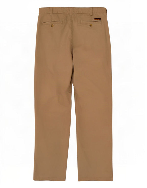 Pantaloni chino dritti da uomo Timberland W36 L34 in cotone beige