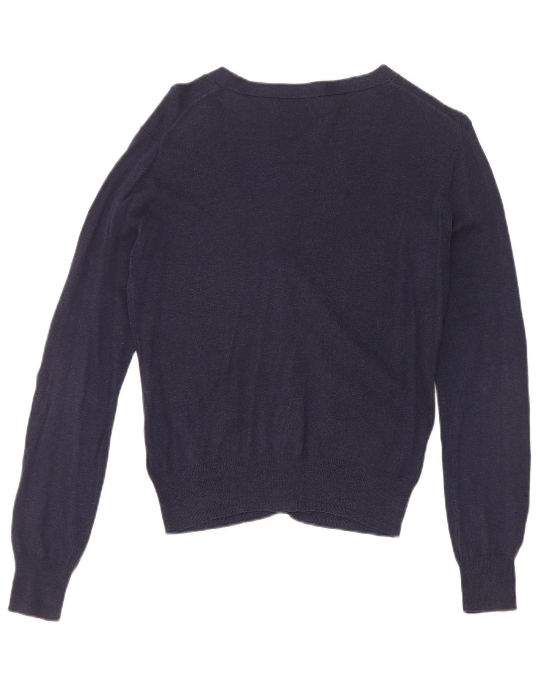 Maglione cardigan da donna Zara UK 12 cotone blu navy medio