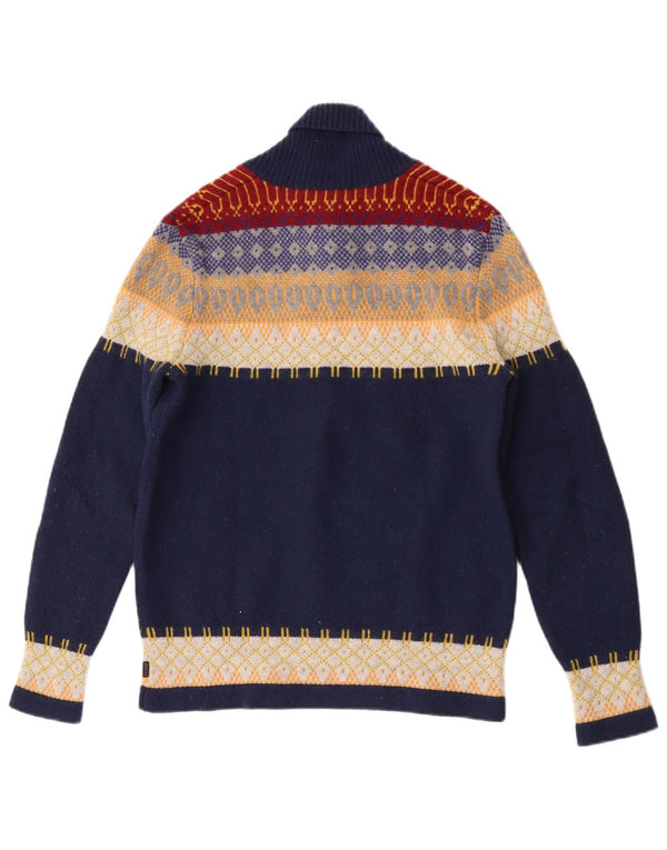 Levi's Uomo Maglione con collo a scialle Maglione color block blu navy medio