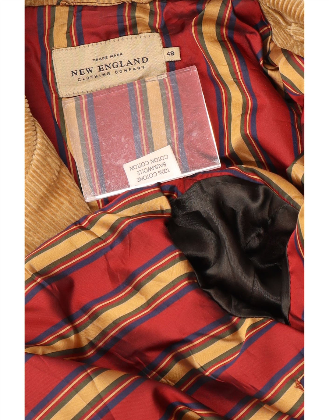 Cappotto da uomo in velluto a coste NEW ENGLAND EU 48 Cotone marrone medio