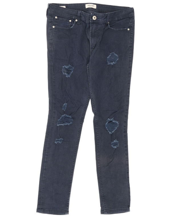 Jeans slim effetto consumato Liam da uomo Jack & Jones W34 L32 cotone blu navy
