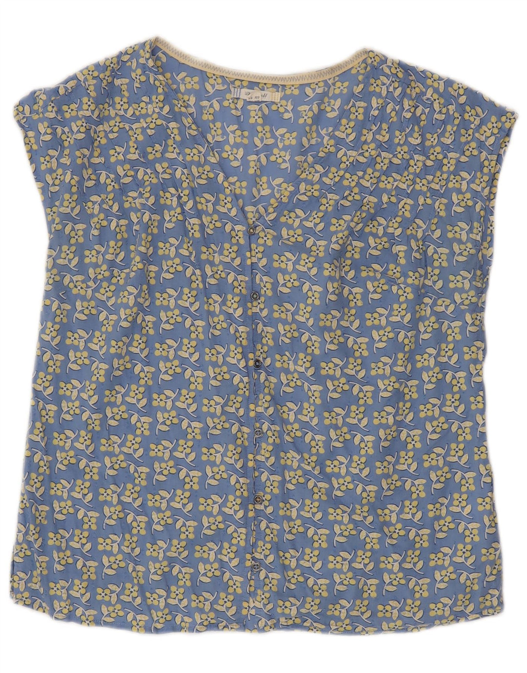 Camicetta a maniche corte da donna di White Stuff Top UK 12 Blu medio floreale