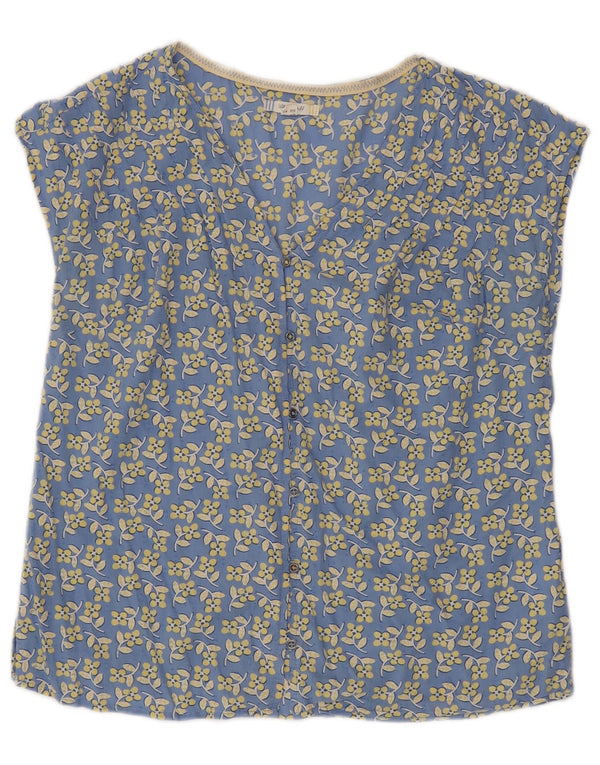 Camicetta a maniche corte da donna di White Stuff Top UK 12 Blu medio floreale