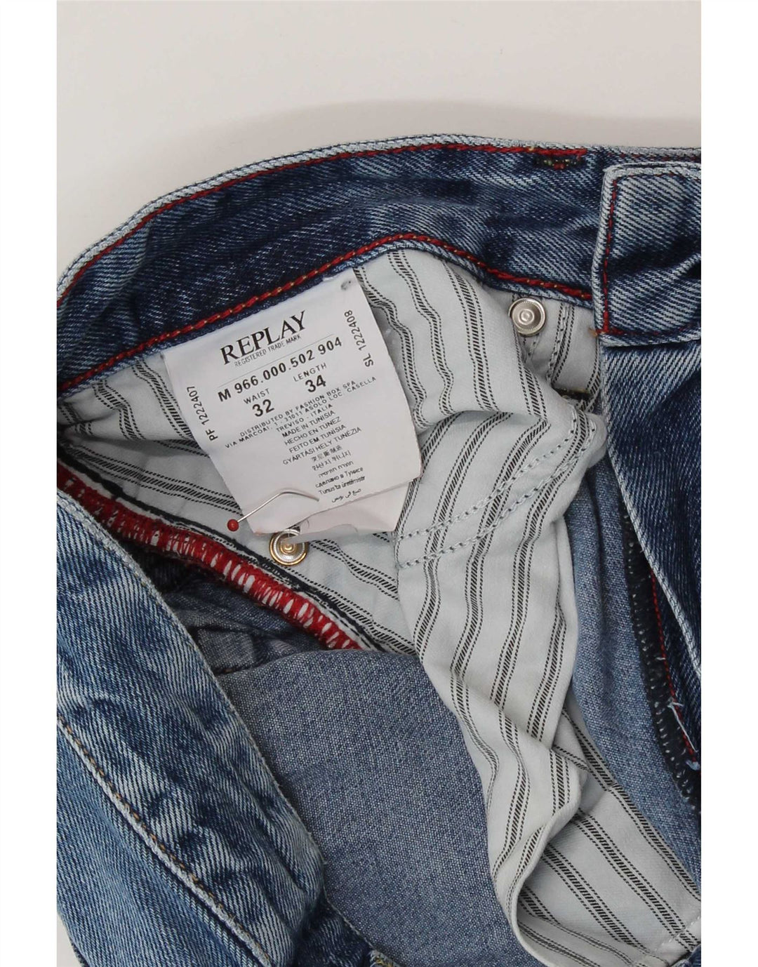 Replay Jeans Jeto Slim da uomo W32 L30 cotone blu