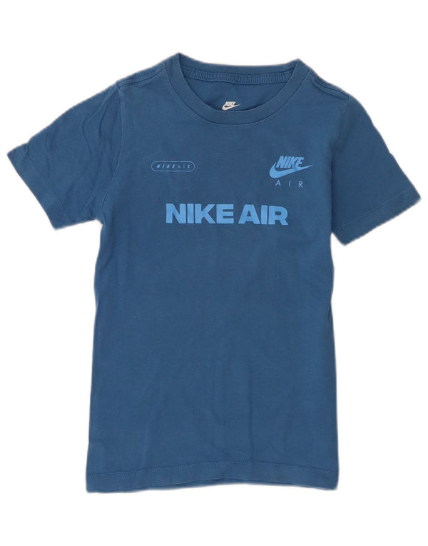 T-shirt grafica Nike per ragazzi, 7-8 anni, XS, cotone blu