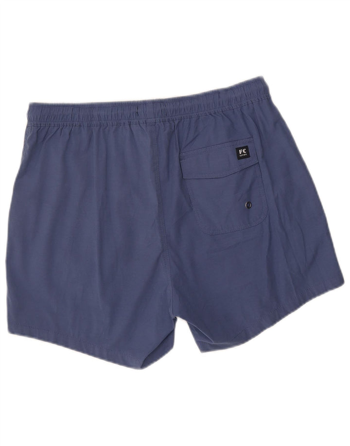 Pantaloncini da bagno da uomo French Connection in cotone blu medio