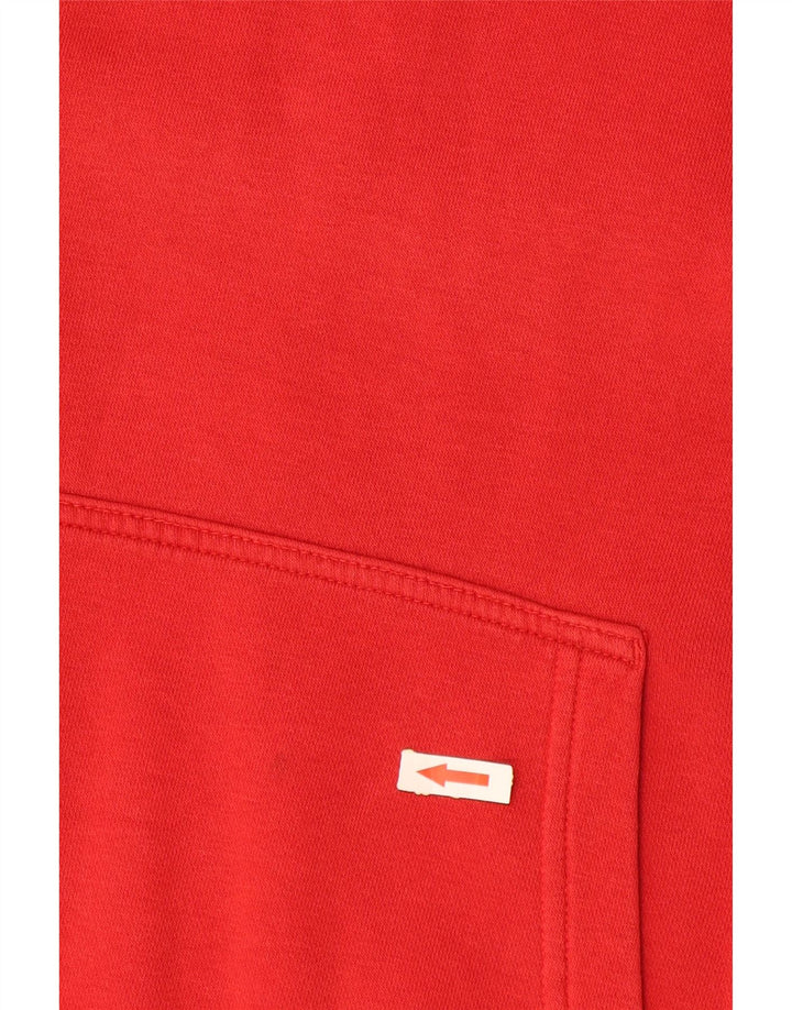 Felpa con cappuccio da uomo Nike Large rossa in cotone