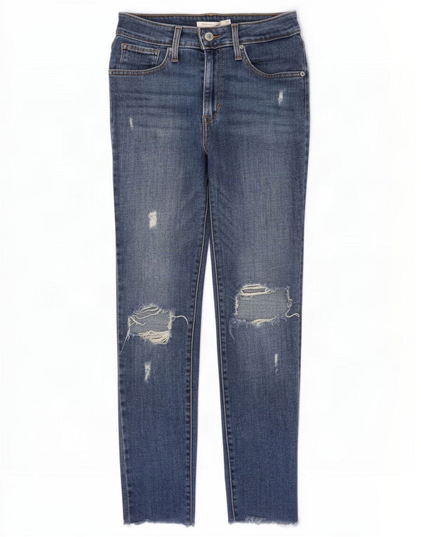 Jeans Levi's da donna 721 skinny effetto consumato W27 L26 cotone blu