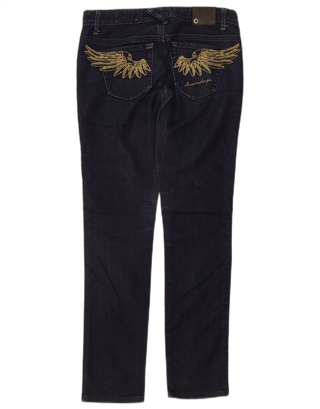 ARMANI EXCHANGE Jeans slim grafici da donna US 0 XS W28 L28 Cotone blu