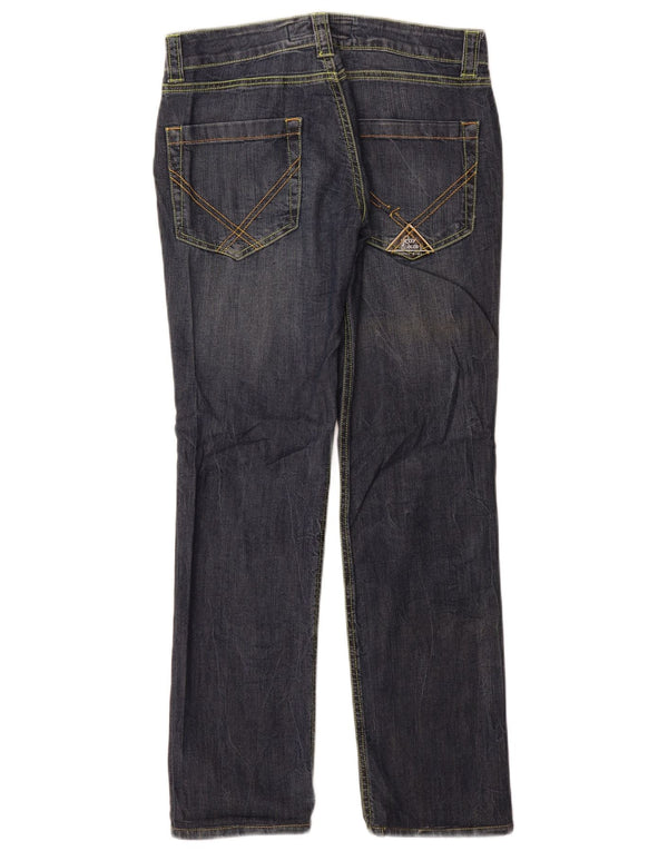 Roy Rogers Womens Low Waist Straight Jeans W27 L30 Navy Blue Cotton