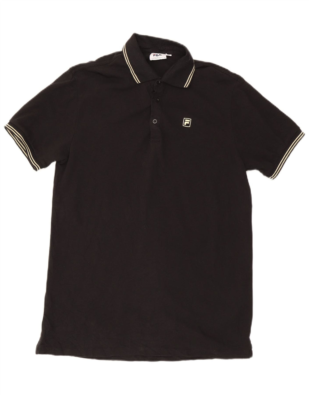 Polo da uomo Fila Small in cotone nero