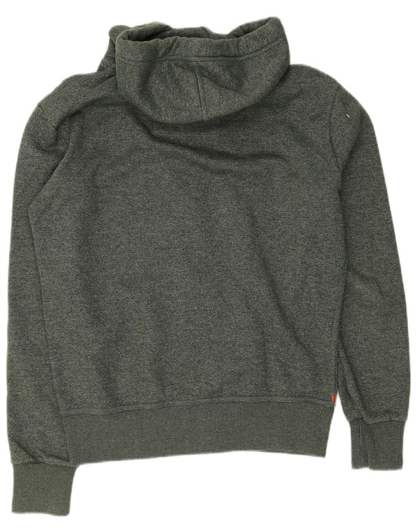 Maglione con cappuccio e zip da uomo Superdry piccolo in cotone screziato verde