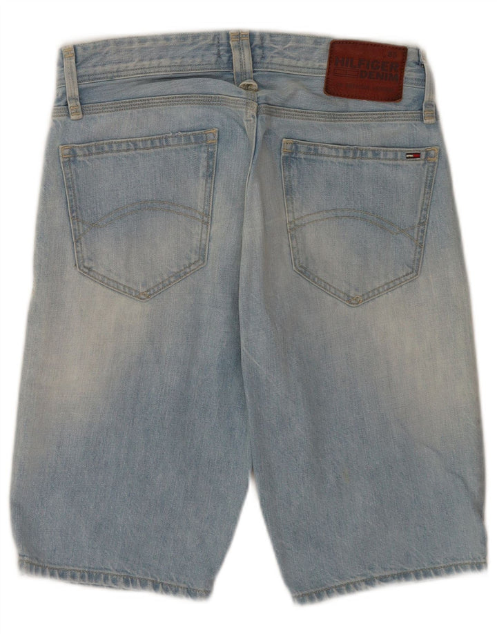 Pantaloncini di jeans regolari da uomo Tommy Hilfiger W29 cotone blu medio