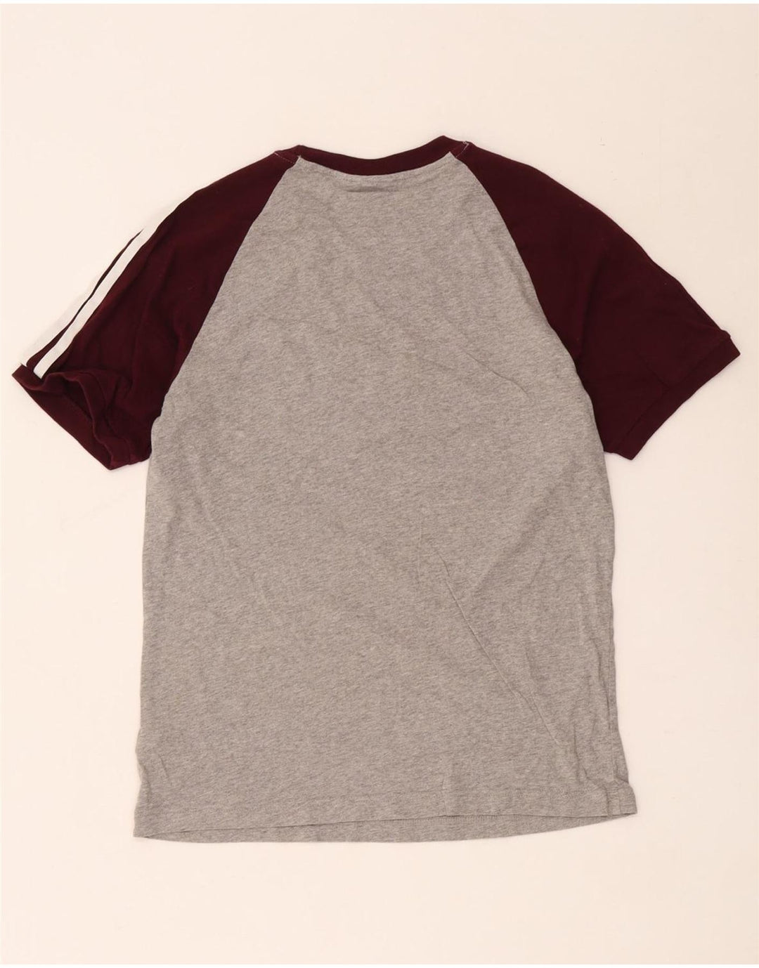 T-shirt da uomo Adidas Top in cotone color block grigio medio