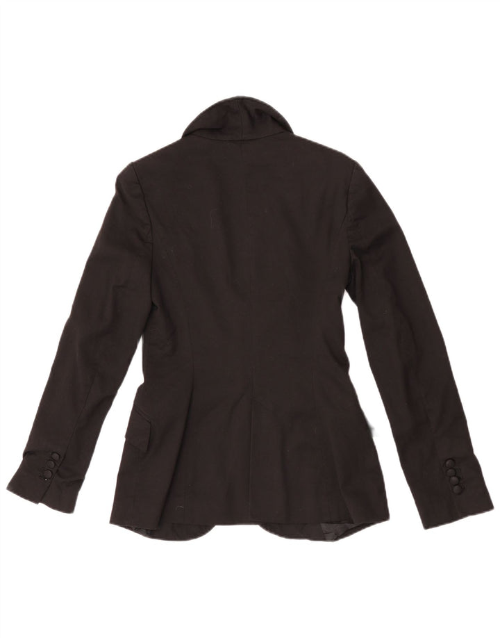 Giacca blazer a 1 bottone da donna Zara UK 10 piccola in poliestere nero